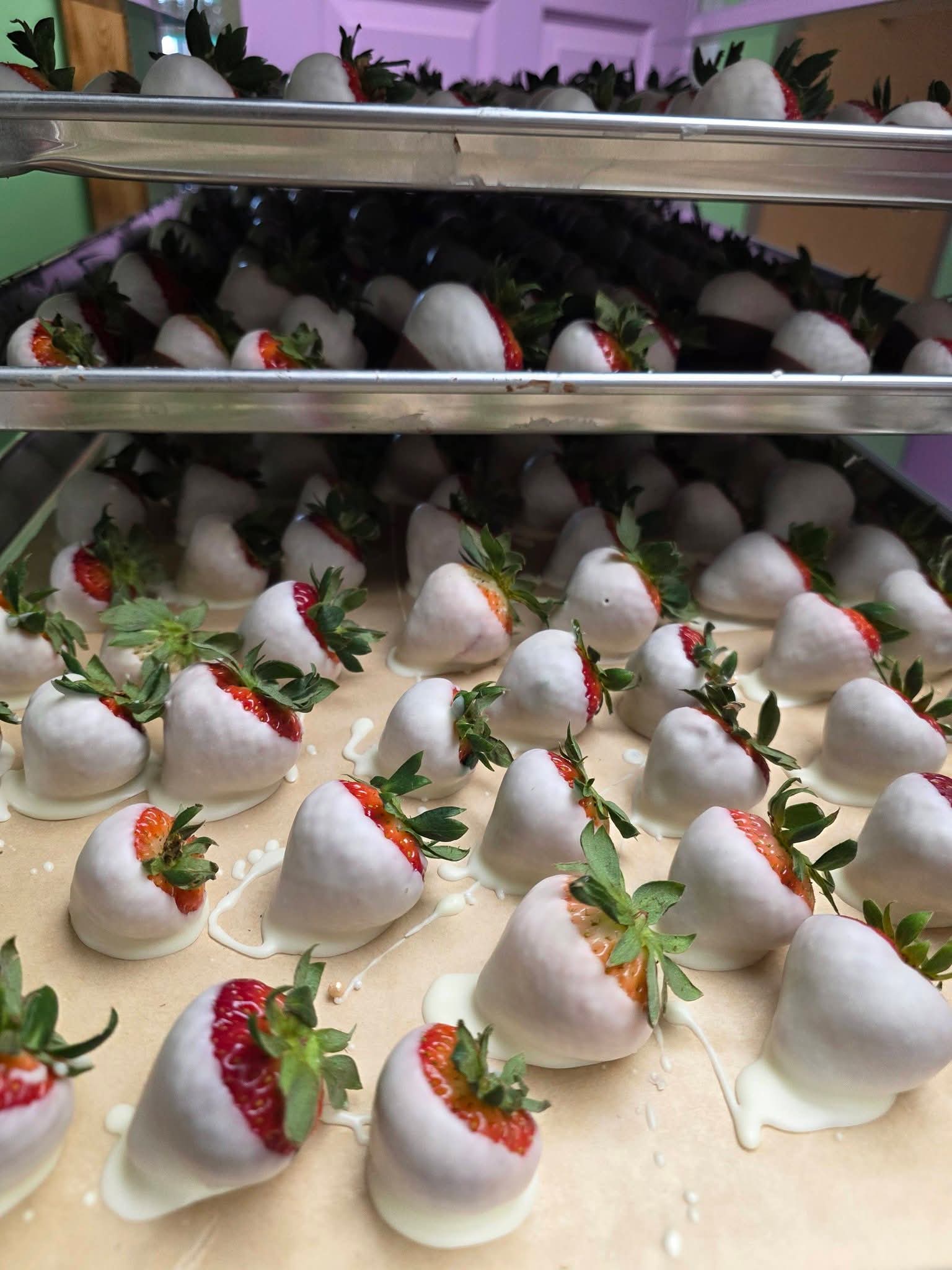 White Chocolate Covered Strawberries